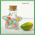 Five Star Shape With Wood Stopper Spice Glass Jar (AHK017)